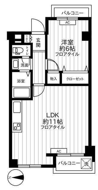 ウィンザーマンション(1LDK/3階)の間取り写真