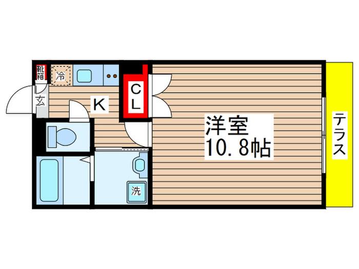 AMOUR エフ1番館(1K/1階)の間取り写真