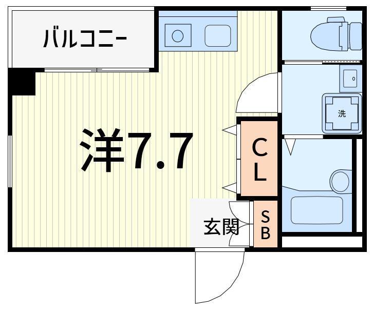 メープルコート亀有(ワンルーム/5階)の間取り写真