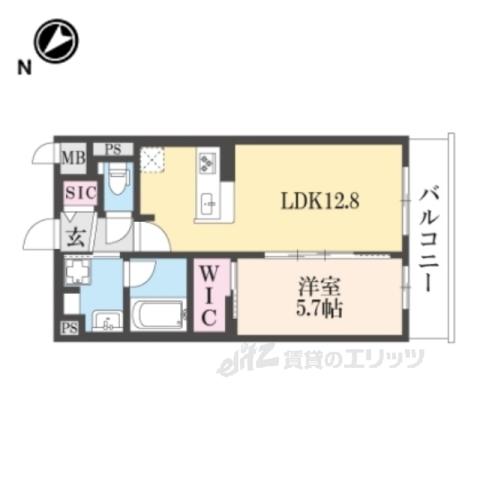 PATIO YASU(1LDK/3階)の間取り写真