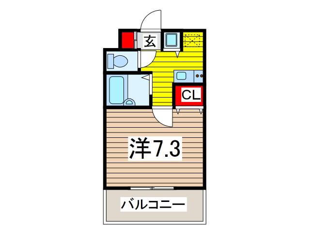 BPRレジデンス川口(1K/4階)の間取り写真