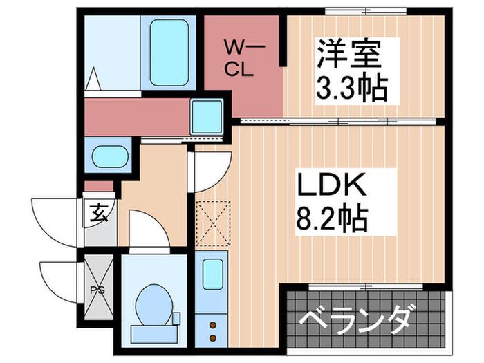 RYOSTA草津(1LDK/3階)の間取り写真