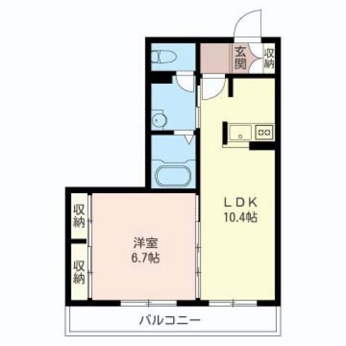 ハーベスト代々木上原(1LDK/3階)の間取り写真