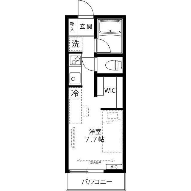 リバティハウス(1K/2階)の間取り写真