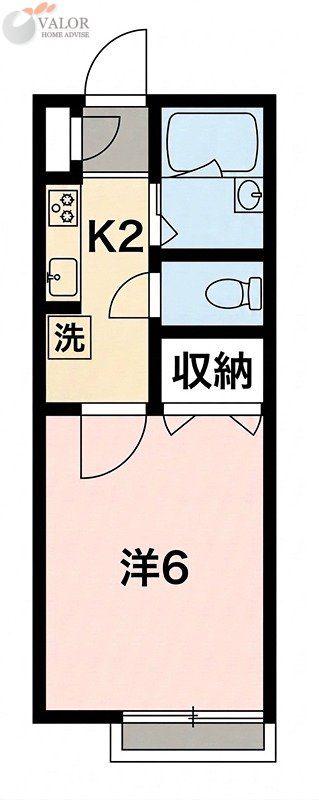 JMテラスV(1K/2階)の間取り写真