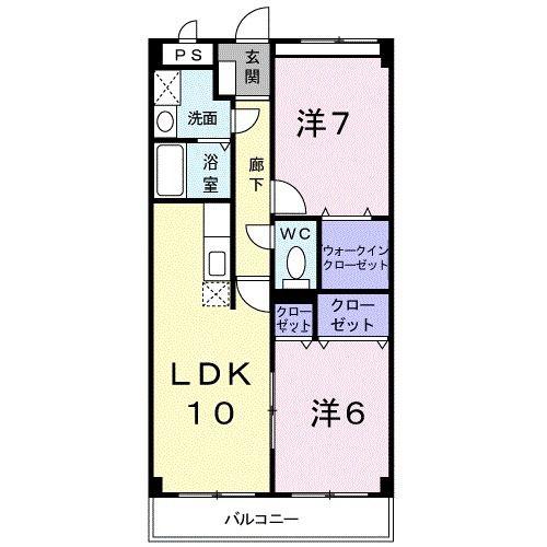 エストゥペンド富樫(2LDK/2階)の間取り写真