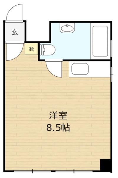 庄司ビル(ワンルーム/6階)の間取り写真