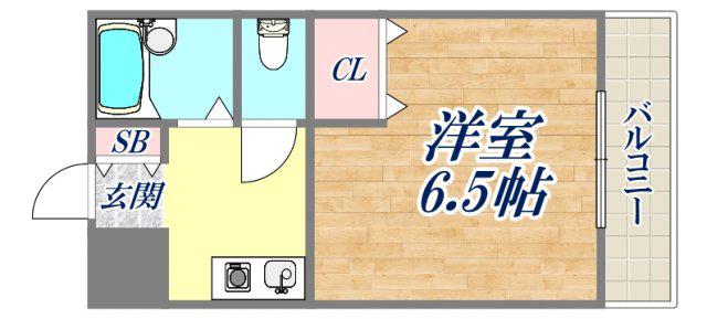 プランドールエムドゥ(1K/2階)の間取り写真