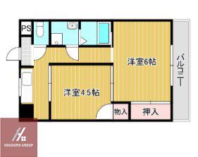 サンサーラビル南森町(2DK/3階)の間取り写真