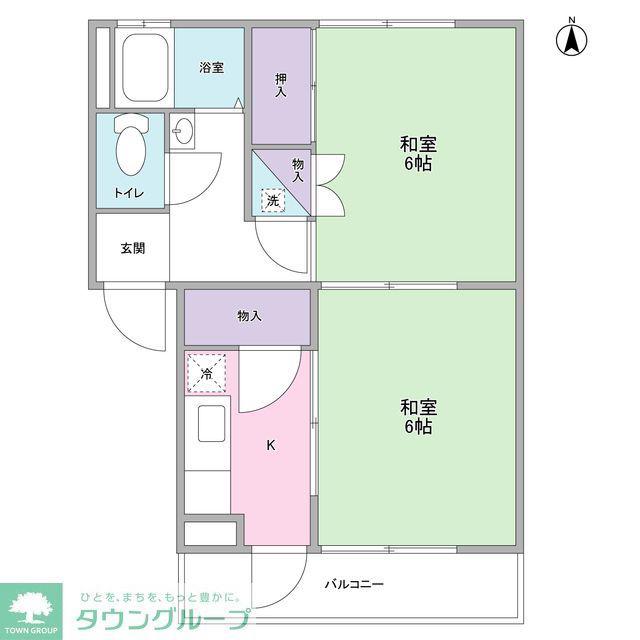 フェリース小杉(2K/1階)の間取り写真