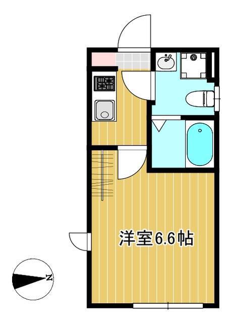 CASA DEL SOLE(1K/3階)の間取り写真