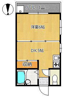 光生ハイツ(1DK/2階)の間取り写真