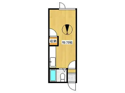 サニーヒルレジデンス1(ワンルーム/2階)の間取り写真