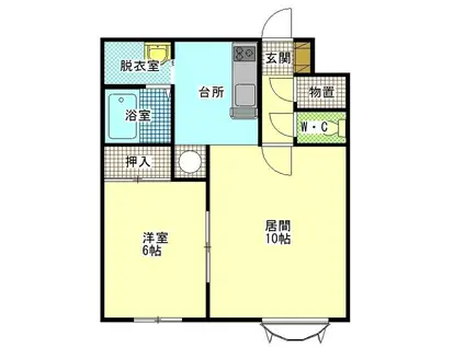 ＪＲ宗谷本線 新旭川駅 徒歩20分 3階建 築28年(1LDK/3階)の間取り写真