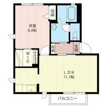 メゾン・ド・アウルB(1LDK/2階)の間取り写真