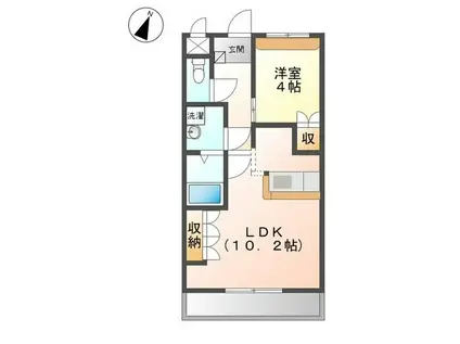 サンリヴィエール(1LDK/1階)の間取り写真