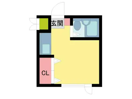 メゾン香枦園(ワンルーム/3階)の間取り写真