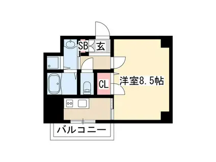 クラシタイヤー新栄(1K/2階)の間取り写真