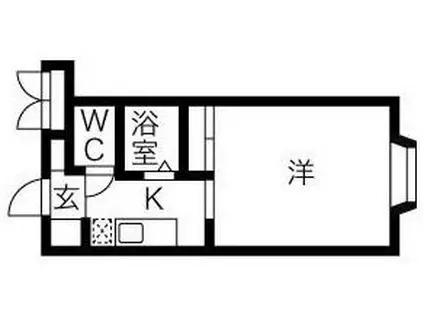 ヴィレ・コート富士(1K/1階)の間取り写真