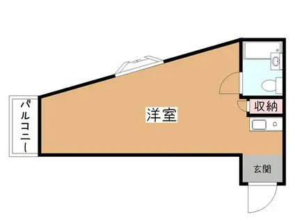カエサル久米川(ワンルーム/3階)の間取り写真