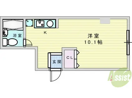 JPアパートメント吹田Ⅳ(ワンルーム/3階)の間取り写真