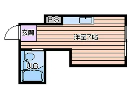 上本町ロイヤルハイツ(ワンルーム/5階)の間取り写真