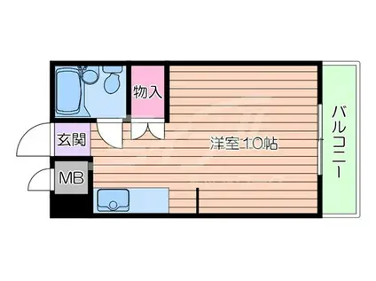 COLLECTION中崎II(ワンルーム/2階)の間取り写真