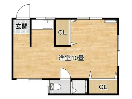 加賀ハイツ(ワンルーム/1階)の間取り写真