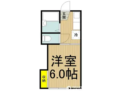 ハイツ桜通(1K/1階)の間取り写真