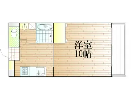 グランベルデ南方イースト(1K/4階)の間取り写真