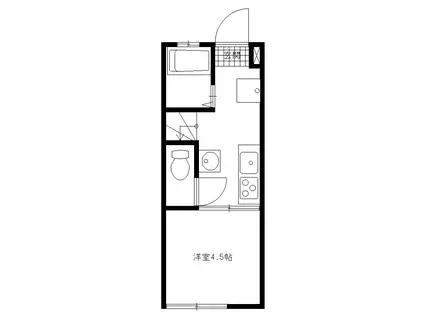 マリンハイツ大原(3K/1階)の間取り写真