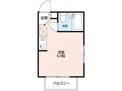 メイプル羽根北(ワンルーム/2階)の間取り写真