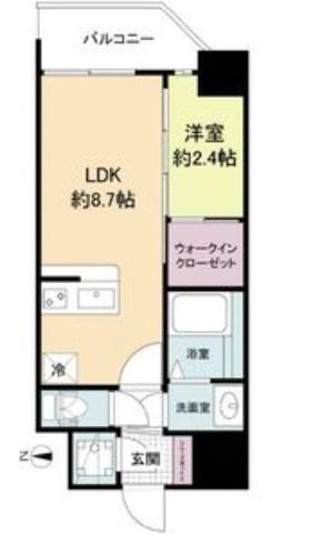 セレニテ新大阪グランデ ミリュー(1LDK/11階)の間取り写真