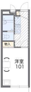 レオパレスレジーナII(1K/2階)の間取り写真