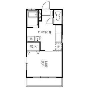 ニュー清住A棟(1DK/4階)の間取り写真