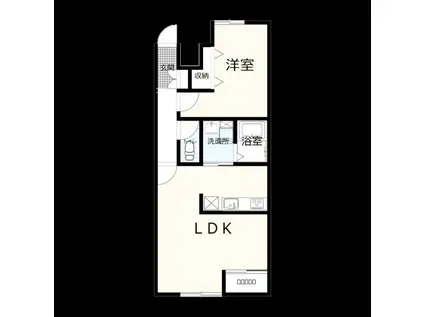  ドゥオ(1LDK/1階)の間取り写真