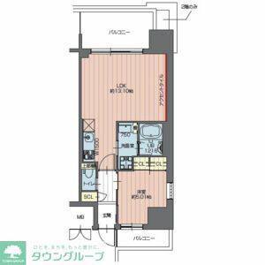 プレジオ川口(1LDK/9階)の間取り写真