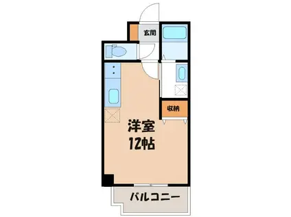 ラ・メゾン・ドゥ・ルウース(ワンルーム/3階)の間取り写真