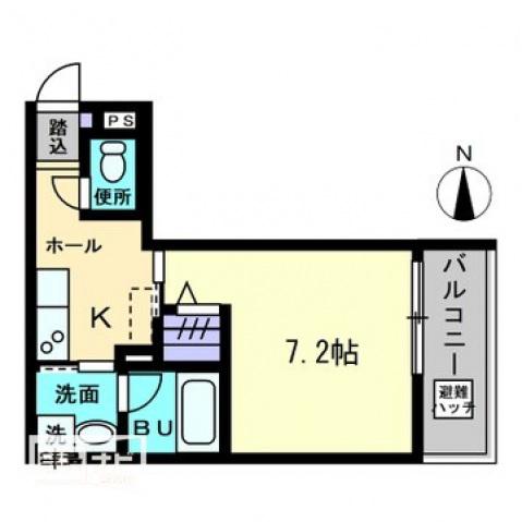 MAISON DE QUATRE III(1K/1階)の間取り写真