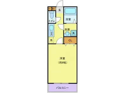 アムール ラマージュ(1K/2階)の間取り写真