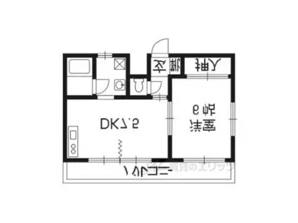 ふぁみーる・りら(1DK/1階)の間取り写真