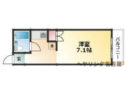 ジローズ浄心(1K/2階)の間取り写真