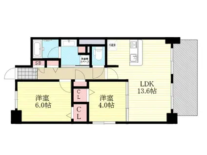 グレイスノーブル新大阪(2LDK/7階)の間取り写真