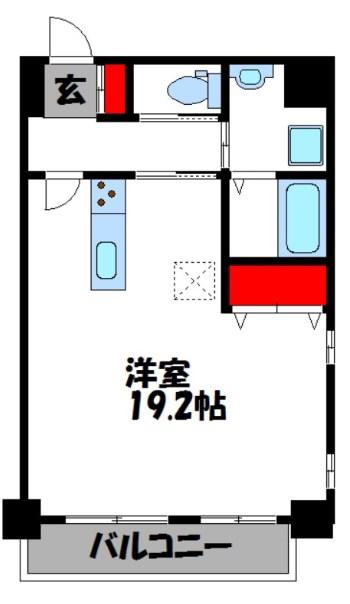 エスズイン日蒔野(ワンルーム/3階)の間取り写真