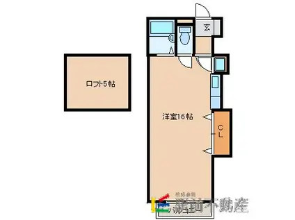 ウィンザー今泉B(ワンルーム/1階)の間取り写真