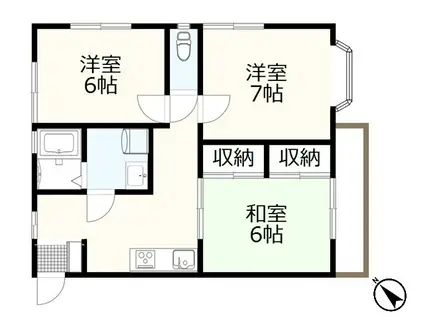 ハイツシーマ(3DK/2階)の間取り写真