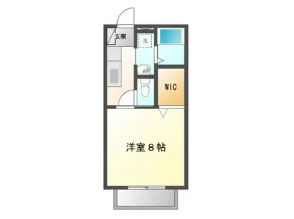 グリーンヒルズ(1K/1階)の間取り写真