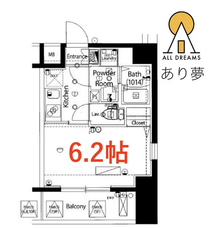 プロスタイルウェルス関内住吉町 9階階 間取り