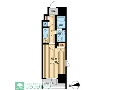 KDXレジデンス東新宿(1K/7階)の間取り写真