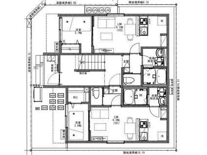 KEIAI RESIDENCE清瀬(1LDK/2階)の間取り写真